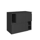 Gabinete De Banheiro Suspenso 75cm Luiza Com 02 Portas Bascul