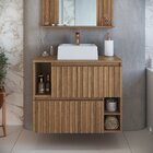 Gabinete De Banheiro Suspenso 75cm Luiza Com 2 Portas Bascula