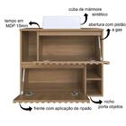 Gabinete De Banheiro Suspenso 75cm Luiza Com Espelheira Mel R
