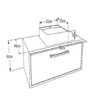 Gabinete De Banheiro Suspenso 80cm Alice Com Espelheira 01 Po