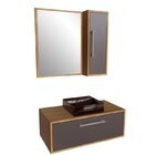 Gabinete De Banheiro Suspenso 80cm Alice Com Espelheira 01 Po