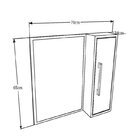 Gabinete De Banheiro Suspenso 80cm Alice Com Espelheira 01 Po