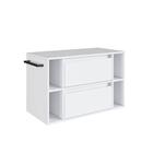 Gabinete De Banheiro Suspenso 80cm Branco 4 Nichos 1 Toalheir