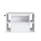 Gabinete De Banheiro Suspenso 80cm Branco 4 Nichos 1 Toalheir
