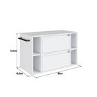 Gabinete De Banheiro Suspenso 80cm Branco 4 Nichos 1 Toalheir