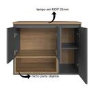 Gabinete De Banheiro Suspenso 80cm Cecília Com 03 Portas E 01