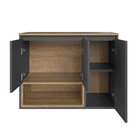 Gabinete De Banheiro Suspenso 80cm Cecília Com 3 Portas E 1 N