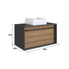 Gabinete De Banheiro Suspenso 80cm Com 1 Gavetão Puxador Toal