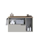 Gabinete De Banheiro Suspenso 80cm Com 1 Toalheiro 2 Portas E