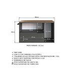 Gabinete De Banheiro Suspenso 80cm Com 1 Toalheiro 2 Portas E