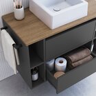 Gabinete De Banheiro Suspenso 80cm Com 4 Nichos 1 Toalheiro 1