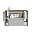 Gabinete De Banheiro Suspenso 80cm Com 4 Nichos 1 Toalheiro 1