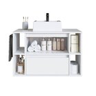 Gabinete De Banheiro Suspenso 80cm Com 4 Nichos 1 Toalheiro 1