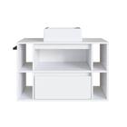 Gabinete De Banheiro Suspenso 80cm Com Cuba Branco 4 Nichos 1