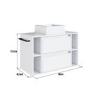 Gabinete De Banheiro Suspenso 80cm Com Cuba Branco 4 Nichos 1