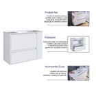 Gabinete De Banheiro Suspenso 80cm Estela Com 01 Gavetão, 1 B