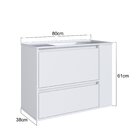 Gabinete De Banheiro Suspenso 80cm Estela Com 01 Gavetão, 1 B