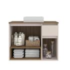 Gabinete De Banheiro Suspenso 80x40x62cm Aurora Com Cuba Mel