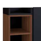 Gabinete De Banheiro Suspenso Bart 2 Pt Preto E Madeirado