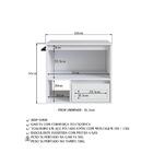 Gabinete De Banheiro Suspenso Branco 60cm Com Toalheiro 1 Por