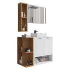 Gabinete De Banheiro Suspenso Com Cuba E Espelheira 70cm Mult