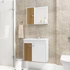 Gabinete De Banheiro Suspenso Com Cuba E Espelheira Multimóve