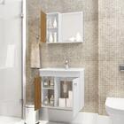 Gabinete De Banheiro Suspenso Com Cuba E Espelheira Multimóve