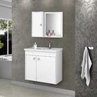 Gabinete De Banheiro Suspenso Com Cuba E Espelheira Multimóve