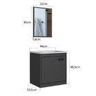 Gabinete De Banheiro Suspenso Com Espelheira Colorado 44cm Co
