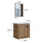 Gabinete De Banheiro Suspenso Com Espelheira Colorado 44cm Co