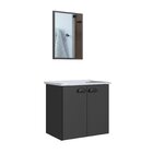 Gabinete De Banheiro Suspenso Com Espelheira Dallas Com 2 Por