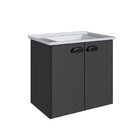 Gabinete De Banheiro Suspenso Dallas Com 2 Portas E Pia Embut