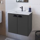 Gabinete De Banheiro Suspenso Dallas Com 2 Portas E Pia Embut