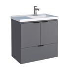 Gabinete De Banheiro Suspenso Sem Cuba Braila Cinza