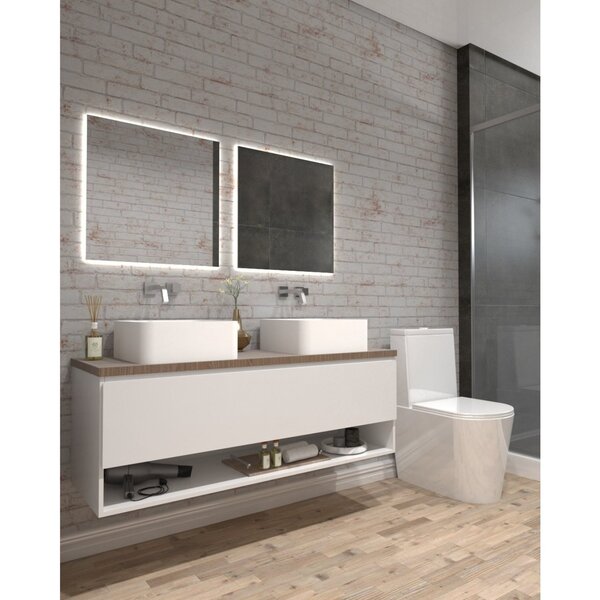 Gabinete De Banheiro Sydney 120cm  Branco/jequitibá