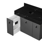 Gabinete De Banheiro Toucador Nicole 80 Tampo Cinza