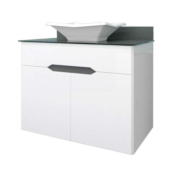 Gabinete De Banheiro Treviso Iii 2 Pt 2 Gv Branco E Preto 86