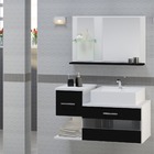 Gabinete De Banheiro Tróia Preto Completo