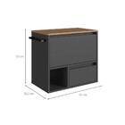 Gabinete De Banheiro Vigo 1 Pt 1 Gv Grafite E Mel