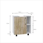 Gabinete De Coluna 01 Porta Sara Yescasa Branco Chess/carvalho