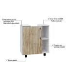 Gabinete De Coluna 01 Porta Sara Yescasa Branco Chess/carvalho