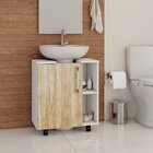 Gabinete De Coluna 01 Porta Sara Yescasa Branco Chess/carvalho