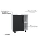 Gabinete De Coluna 01 Porta Sara Yescasa Branco Chess/preto Ô