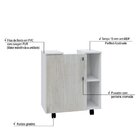 Gabinete De Coluna 01 Porta Sara Yescasa Branco Chess/snow