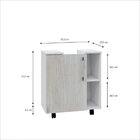 Gabinete De Coluna 01 Porta Sara Yescasa Branco Chess/snow