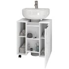 Gabinete De Coluna 1 Porta Pequin  Branco/carrara