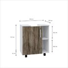 Gabinete De Coluna 1 Porta Sara Yescasa Branco Chess/carvalho