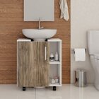 Gabinete De Coluna 1 Porta Sara Yescasa Branco Chess/carvalho