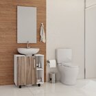 Gabinete De Coluna 1 Porta Sara Yescasa Branco Chess/nogal