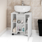 Gabinete De Coluna Para Banheiro Pequin Branco B02 Com Espelh